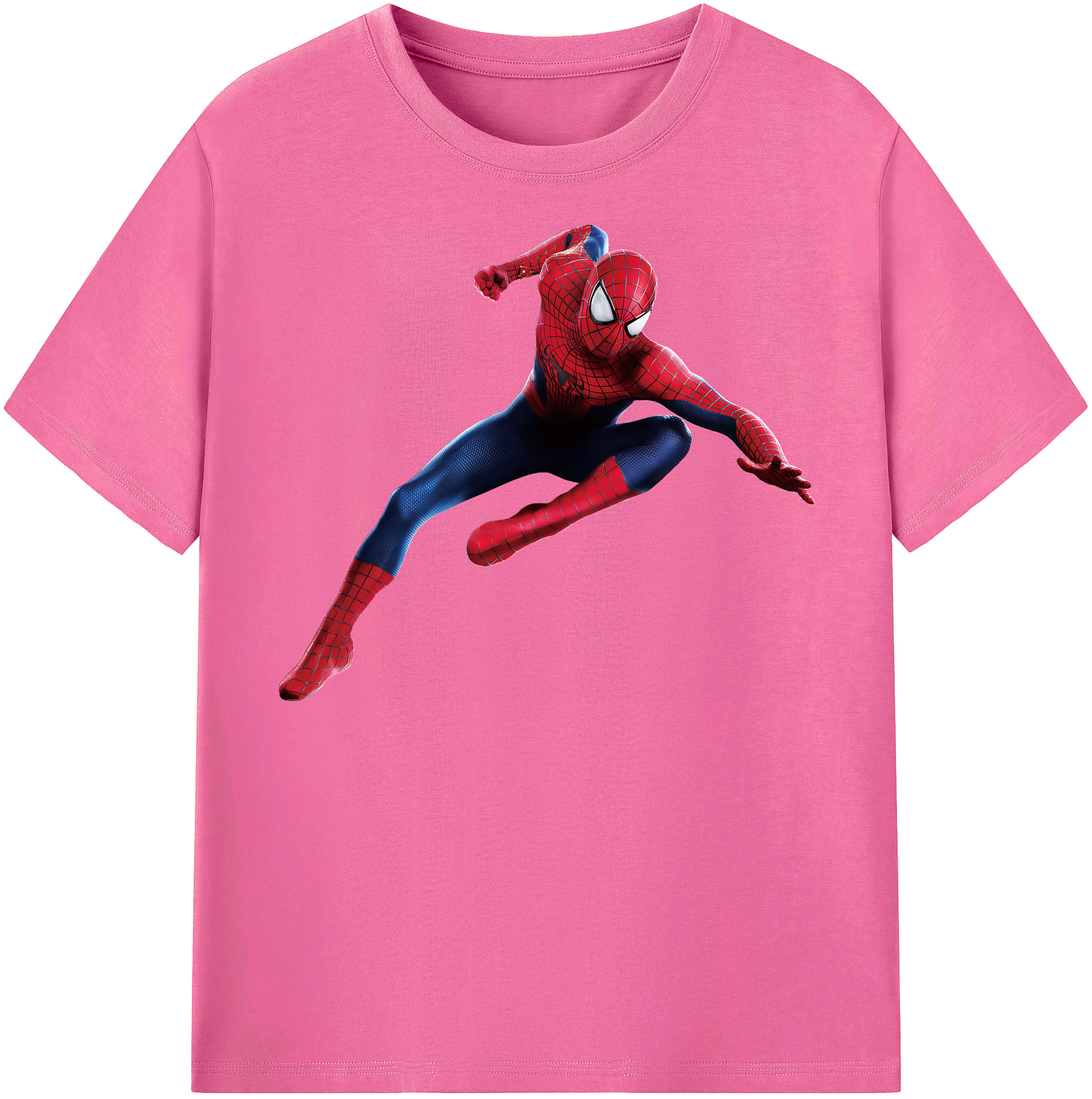 （画像用） Spider Man スパイダーマン レディースカジュアルプリントTシャツ（綿100％）